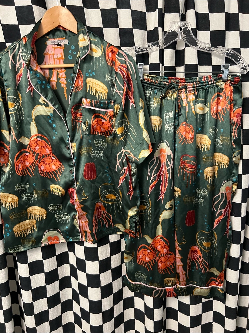 Their Nibs Ocean Dreaming Button Through Long Pajama Set